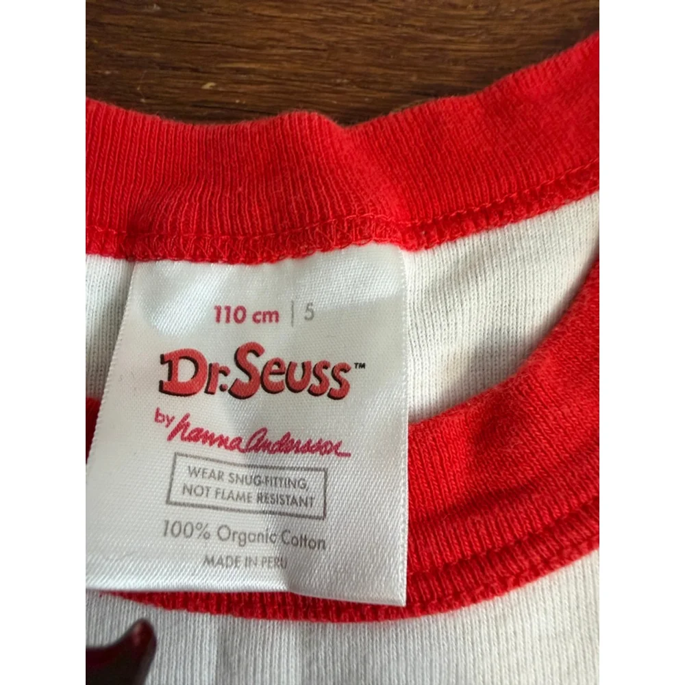 Hanna Andersson Dr Seuss Cat In The Hat Pajamas Size 110 5 Red Stripe Organic Co